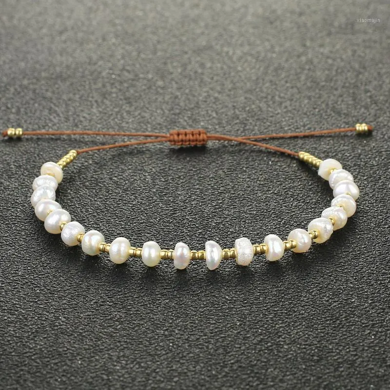 Charm Armbänder QUANCHI Miyuki Rocailles Perlen Boho Perlenschmuck für Frauen Handgefertigte Goldstränge Armband Femme Pulseras