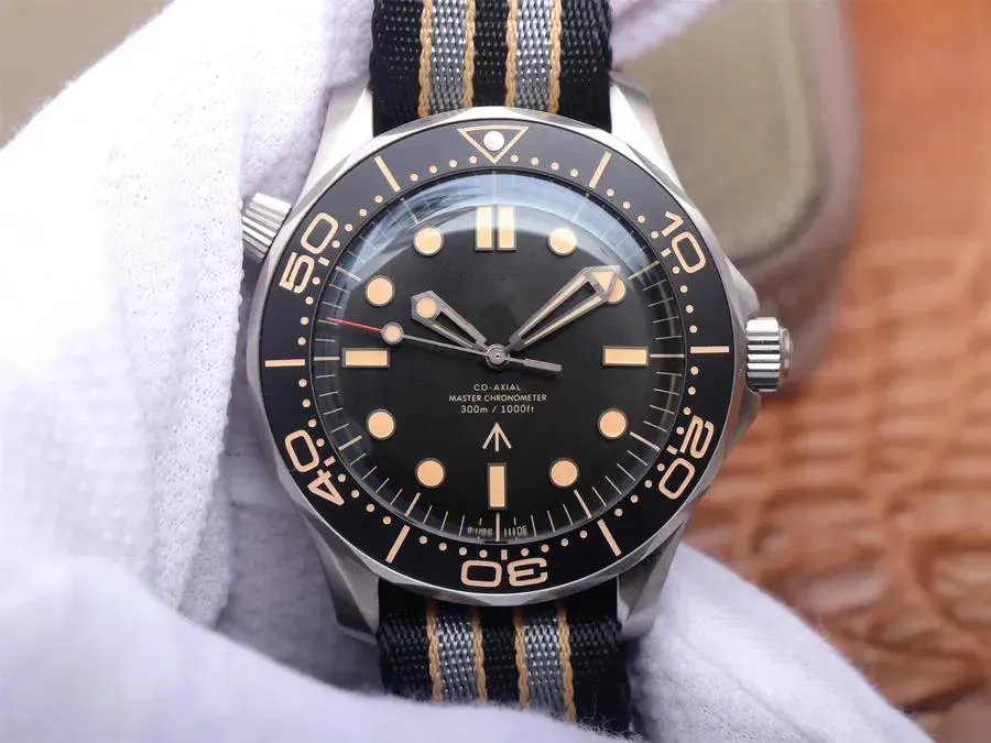 VS luxe horloge herenhorloges 42 mm 8806 automatisch mechanisch uurwerk fijne stalen kast stoffen band polshorloges waterdicht