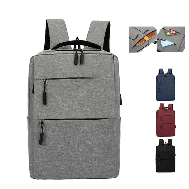 Backpack USB Charging Men's Business Casual Backpacks Large-Capacity Outdoor Sports Waterproof School Bag Laptop Bags