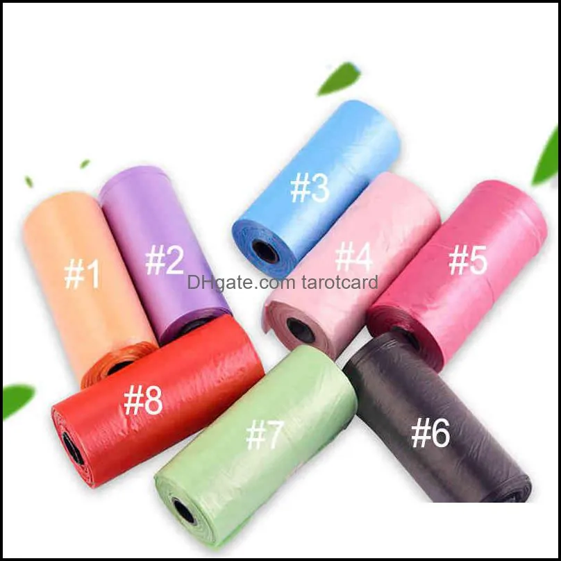 Biodegradable Pet Dog Poop Bag Zero Waste Bags Dispenser Pets Products Dogs PE Outdoor Cat Colorful Convenience Durable Firm ZJTL0147