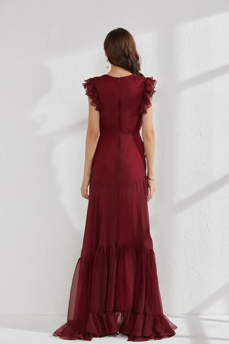 Elegant V Neck Long Prom Dress With Flare Sleeves &... From Xbeauty, $74.9 | DHgate.Com Elegant V Neck Long Prom Dress With Flare Sleeves &... From Xbeauty, $74.9 | DHgate.Com