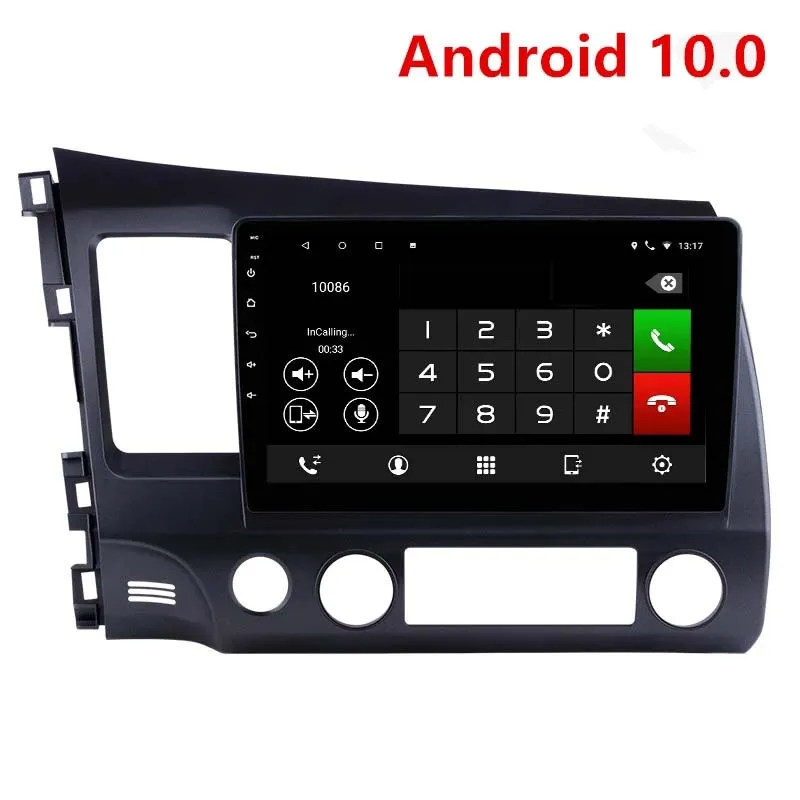 Android 10.0 Player 2 Din Car dvd Radio WIFI Bluetooth 4-Core Multimedia for 2006-2011 Honda Civic