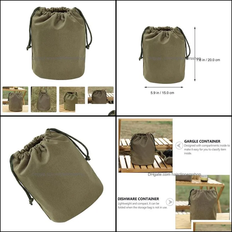 Storage Bags 1pc Camping Bag Dishware Gargle Container Practical Outdoor Tool