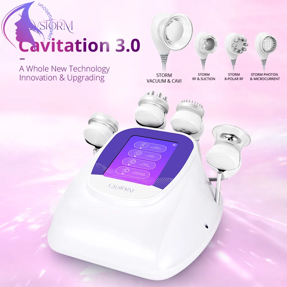 Máquina de adelgazamiento CaVstorm ultrasónica 40K vacío RF cavitación 3,0 fotón microcorriente cuidado de la piel dispositivo de forma de cuerpo delgado
