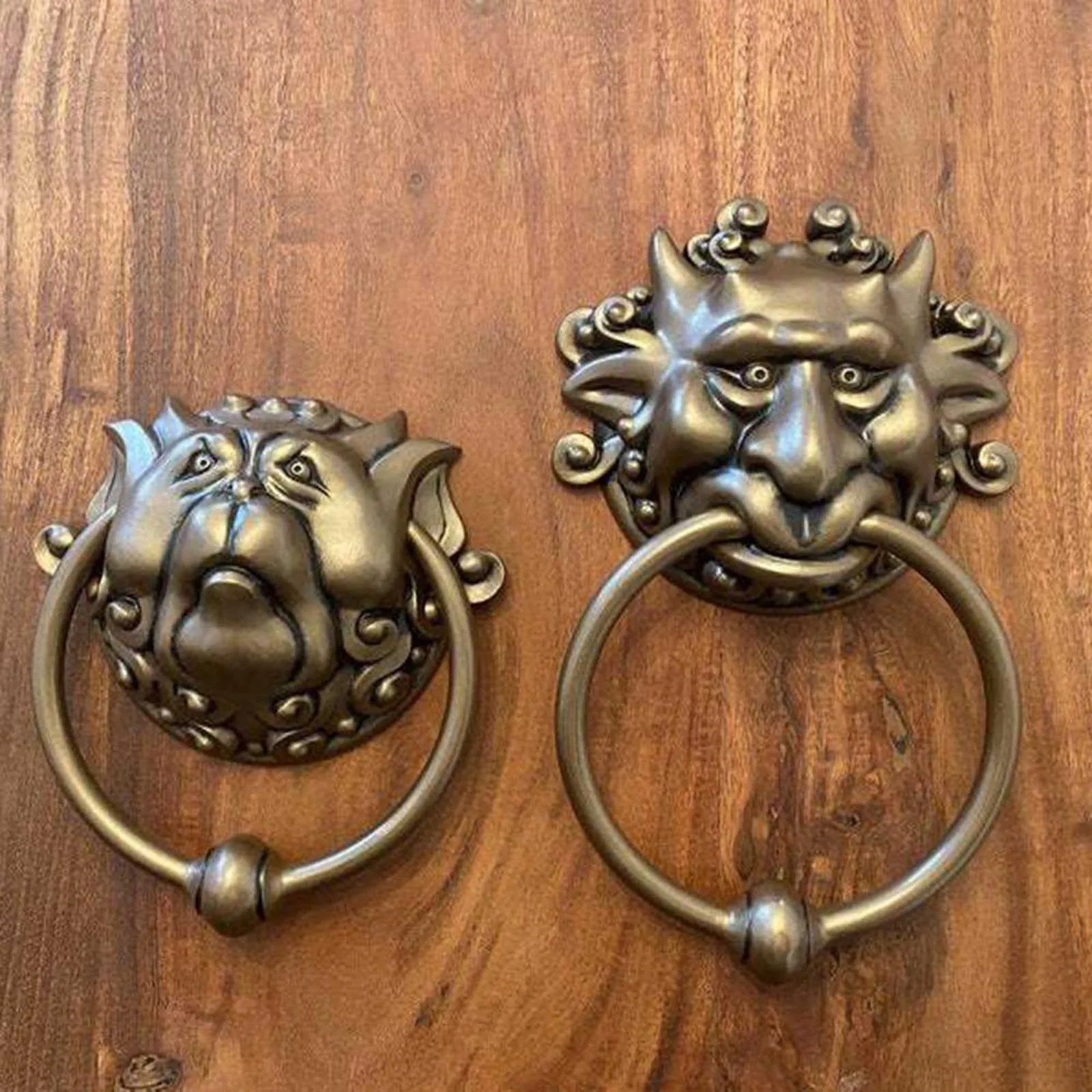 Labyrinth Door Knockers Decorative Front Knocker Wall Art Set Unique Home Decor Handmade Bronze Finish