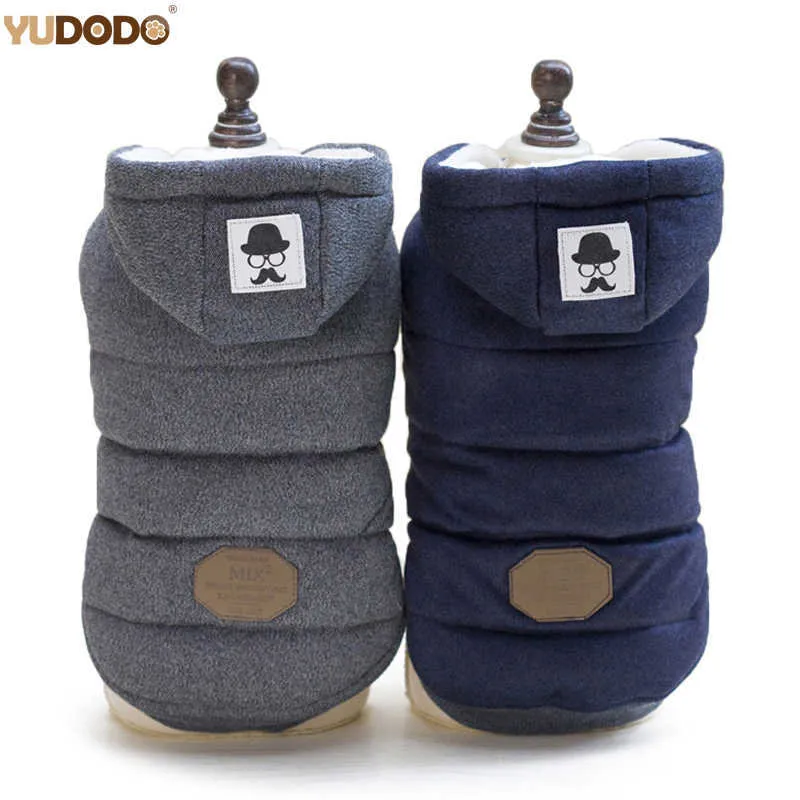 Winter Warm Pet Dog Clothes Hooded Thick Cotton Cat Puppy Dogs Coat Jackets S-XXL 211007