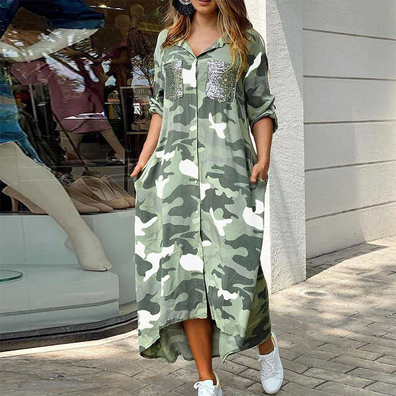 Camouflage long sleeve clearance dresses