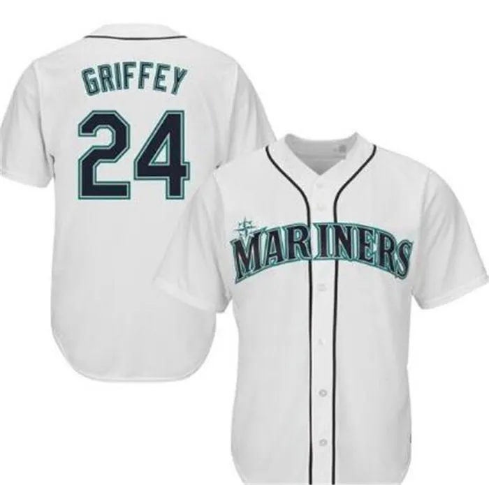 Vintage Ken Griffey Jr. Teal baseball shirts for Men White Beige Grey Blue and Navy Stiched Sizes S 3XL