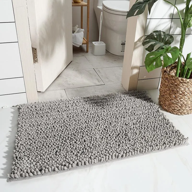 Carpets Soft Chenille Bath Mats Bathroom Tufted Absorbent Carpet Home Anti Slip Shower Mat Floor Decorative Entrance Washable Rug