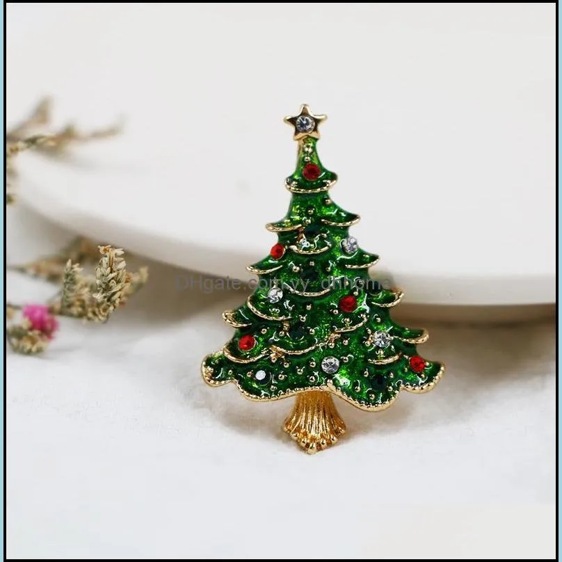 Pins, Brooches Krasivaya Metal Christmas Tree Fashion For Party Wholesale Jewelry Gifts