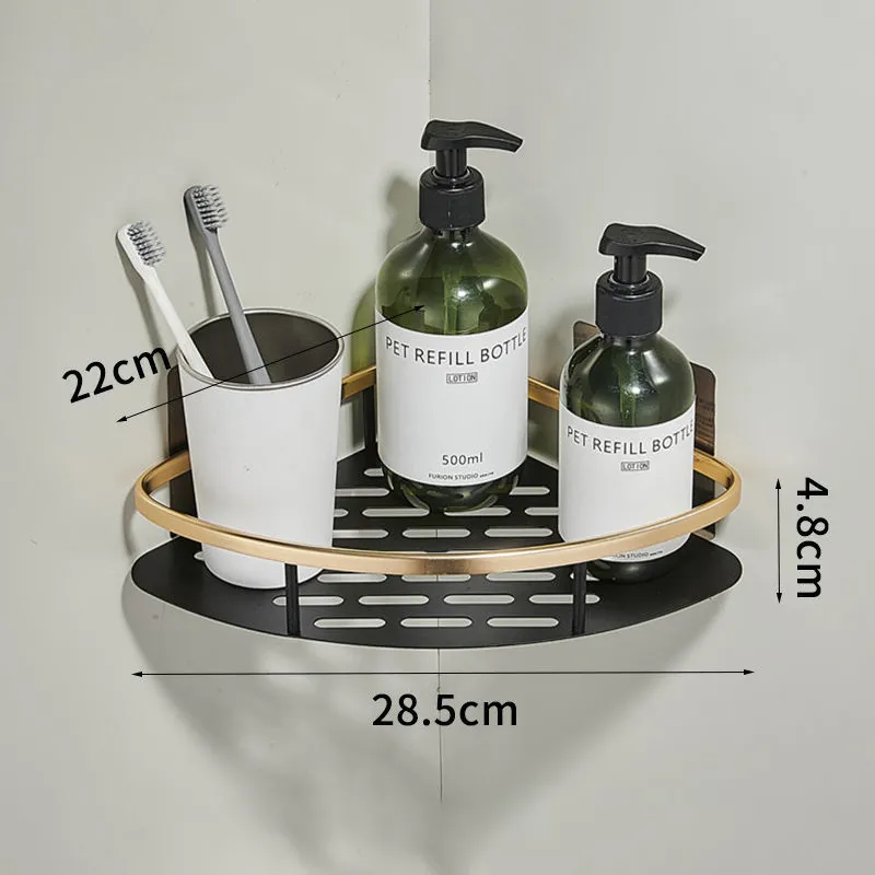 Triangle Shower Shelf With Shampoo Holder Shampoo Body - Temu