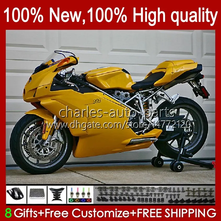 Мотоцикл кузова для Ducati 749S 999S 749 999 2003 2004 2005 2006 Body Kit 27no.85 749-999 749 999 S R 03 04 05 06 Cobling All Yellow Yellow 749R 999R 2003-2006 гг.