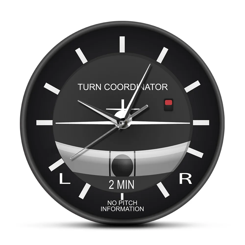 Classic Aviation Wall Clock - Silent, Non-Ticking Aircraft Cockpit ...