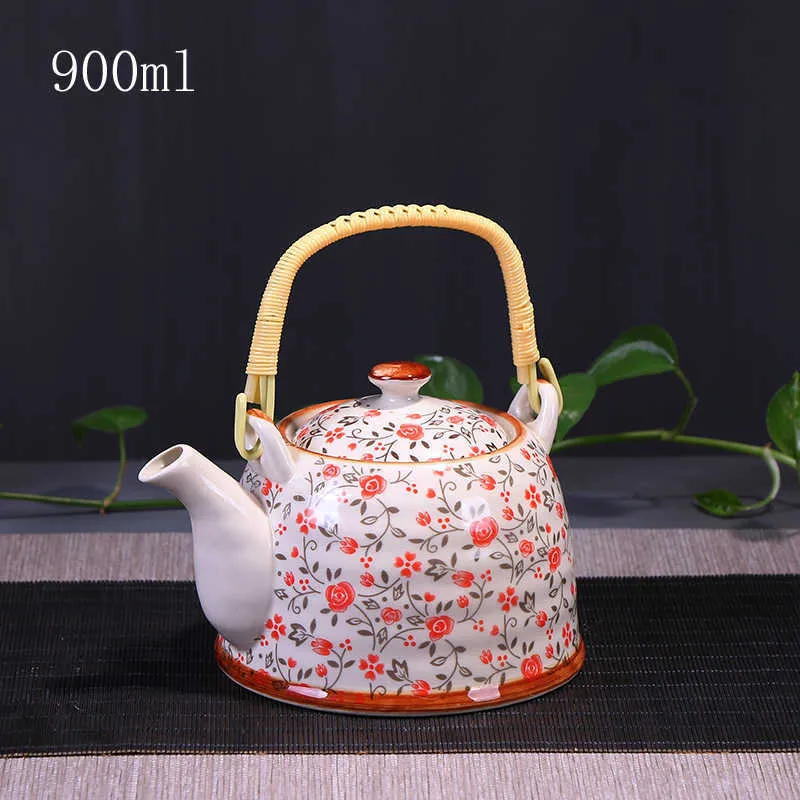 Teiera In Ceramica Con Filtro A Forma Di Fiore - Design Cinese, 19x15x11 Cm, Per Tè Oolong E Tè Verde