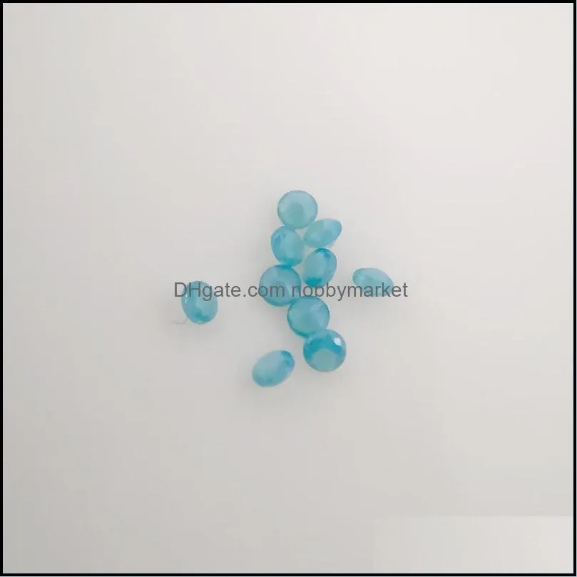 232 Good Quality High Temperature Resistance Nano Gems Facet Round 0.8-2.2mm Dark Opal Aquamarine Greenish Blue Synthetic Gemstone