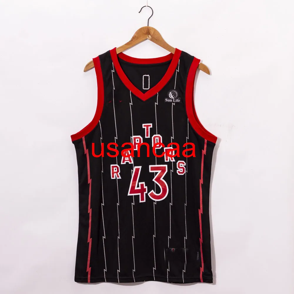 All Borderyer 10 Styles 43# Siakam 2021 Nova camisa de basquete preta Personalize o colete masculino de jovens adicione qualquer número Nome XS-5xl 6xl Vest