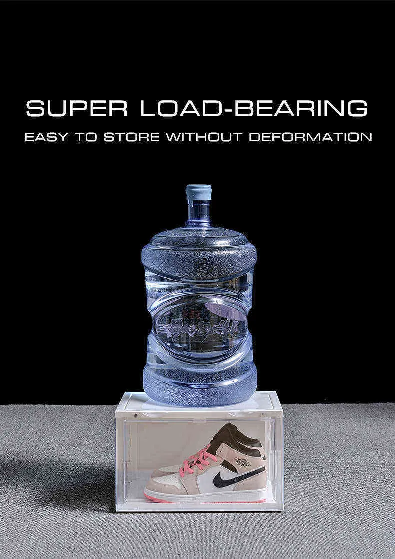 Voice Control LED Light Shoe Box Sneakers Storage Box Anti Oxidation