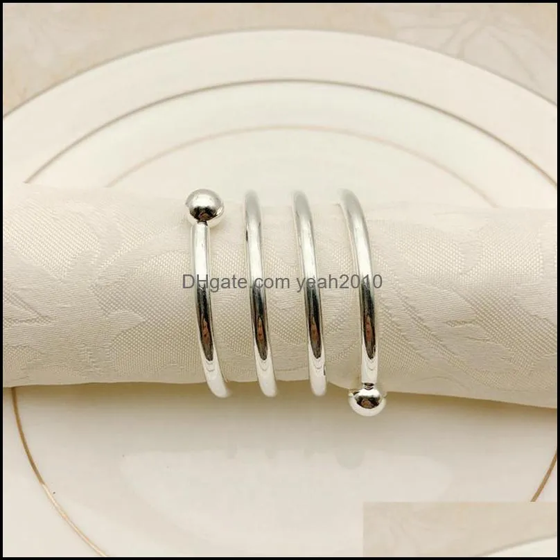 Pcs Napkin Rings Round Holder Buckles For Wedding, Party, Table Decor, 12 Gold & 6 Silver
