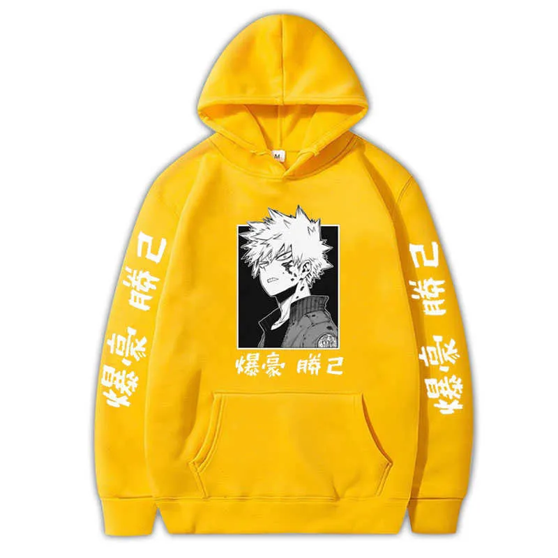 My Hero Academia Men Hoodies Sweatshirt Hip Hop Style Casual and Soft Tops 6 Colors Size XS-4XL Y0804