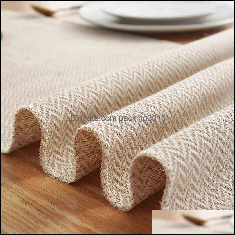 Nordic Style Table Runner Handmade Weave Tablecloth Household Decoration Tassel Cotton Tea Table Cover Coffee Table Flag 220107