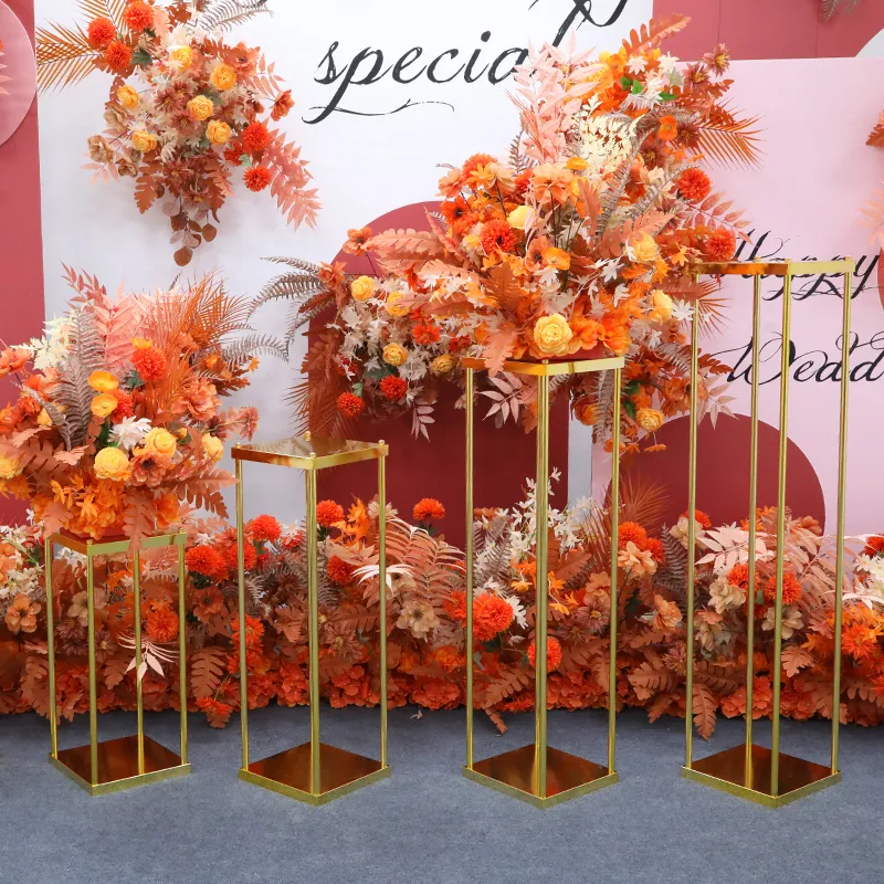 Vases Glam Vases de Sol Décoratifs Hauts Fleurs Finition Miroir Vases pour Décoration Salon Mariage