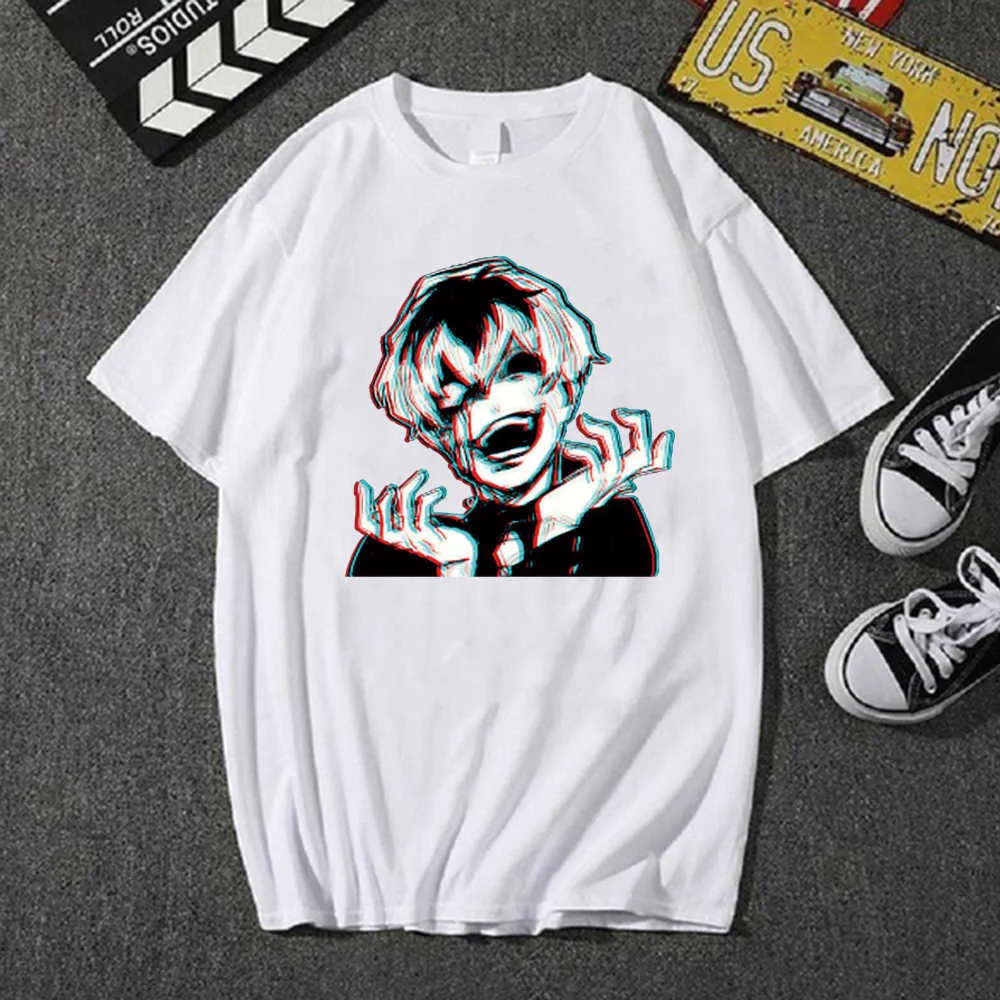 Tokyo ghoul anime o-neck t-shirt mode unisex tyg y0809