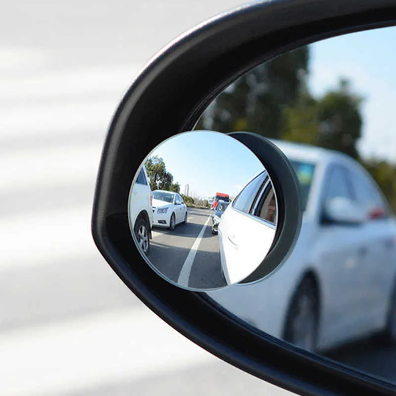 HD البعيد بقعة مرآة قابل للتعديل سيارة الرؤية الخلفية محدب ل عكس زاوية واسعة مركبة وقوف السيارات بدون شفة s 360 درجة
