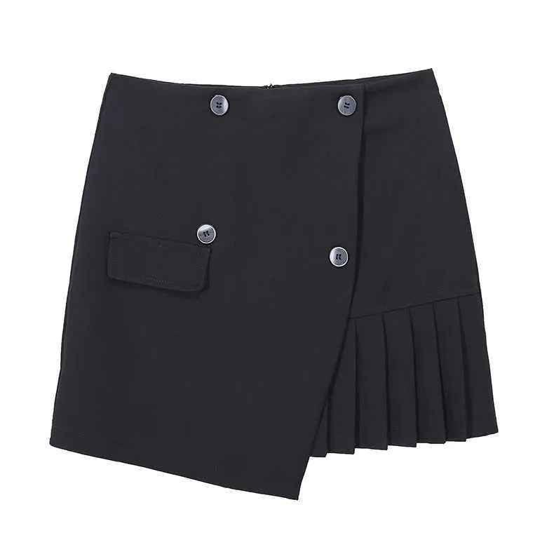 High Waisted Pleated Skirts A Line Midi Skirt Irregular Hem