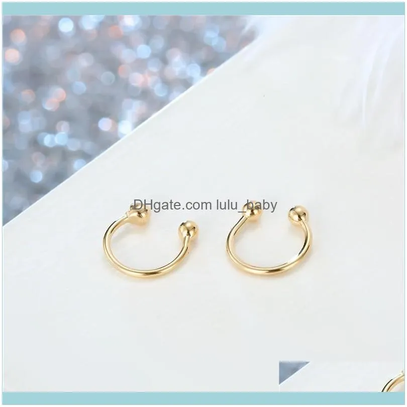 1Pair Simple Cute Heart Round Screw Hoop Earrings For Women Men Gold Metal Color Geometric Endless Circle Jewelry E219 & Huggie