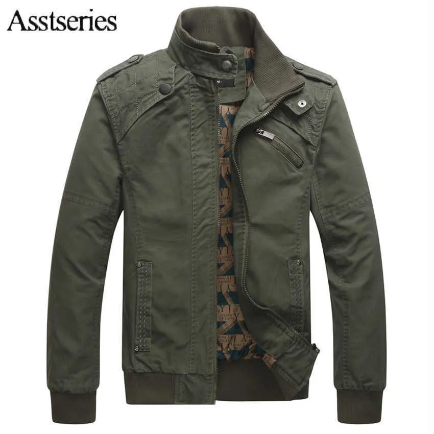 Spring New Arrived Men's Jackets Casual Jacket Male Multi-pocket Mandarin Collar Men Coat Comfortable Slim Mens Jackets 75 X0710