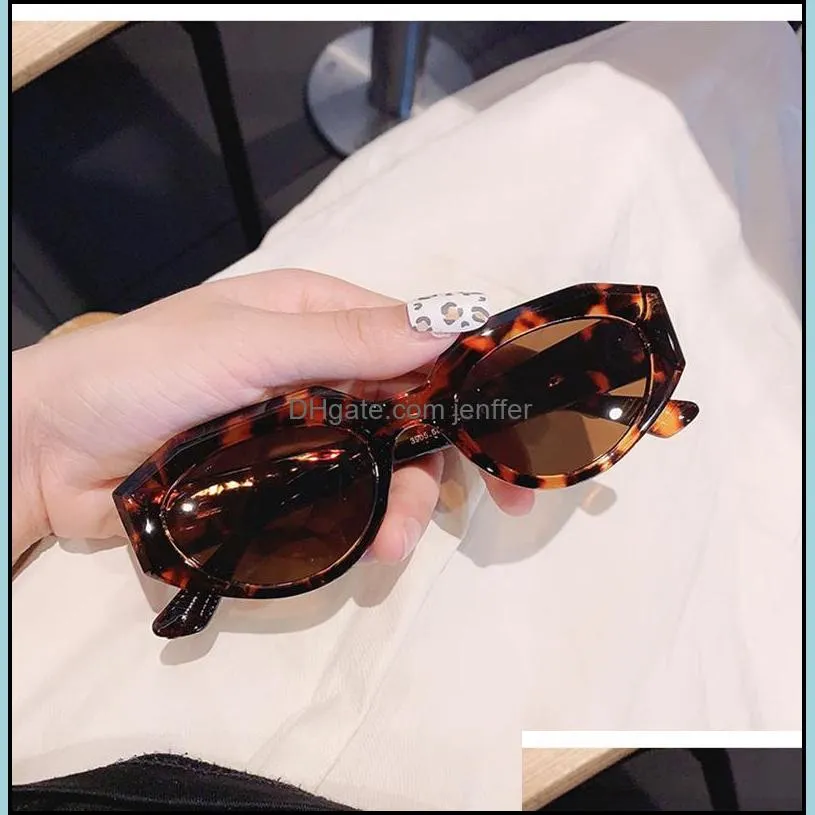 Sunglasses Vintage Black Square Women Small Rectangle Sun Glasses Female Gradient Clear Mirror