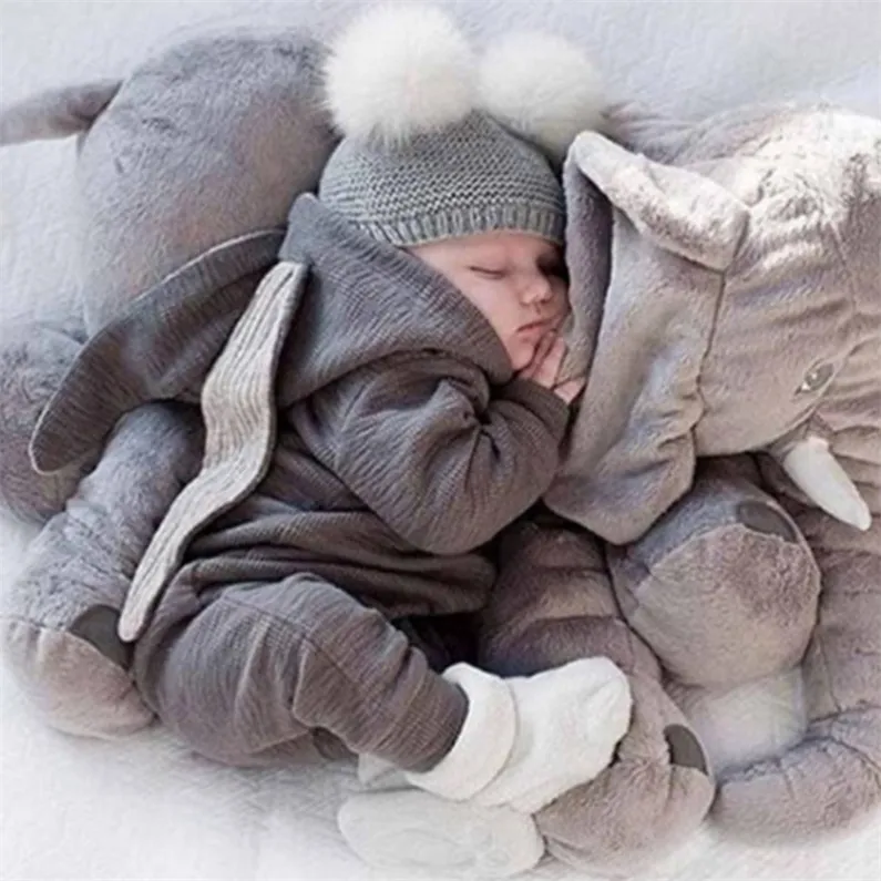 Bonito Criança bebê macacão recém-nascido infante coelho orelhas coelhinho chapéu macacão romper manga longa zíper uma peça calças primavera roupas h23enav