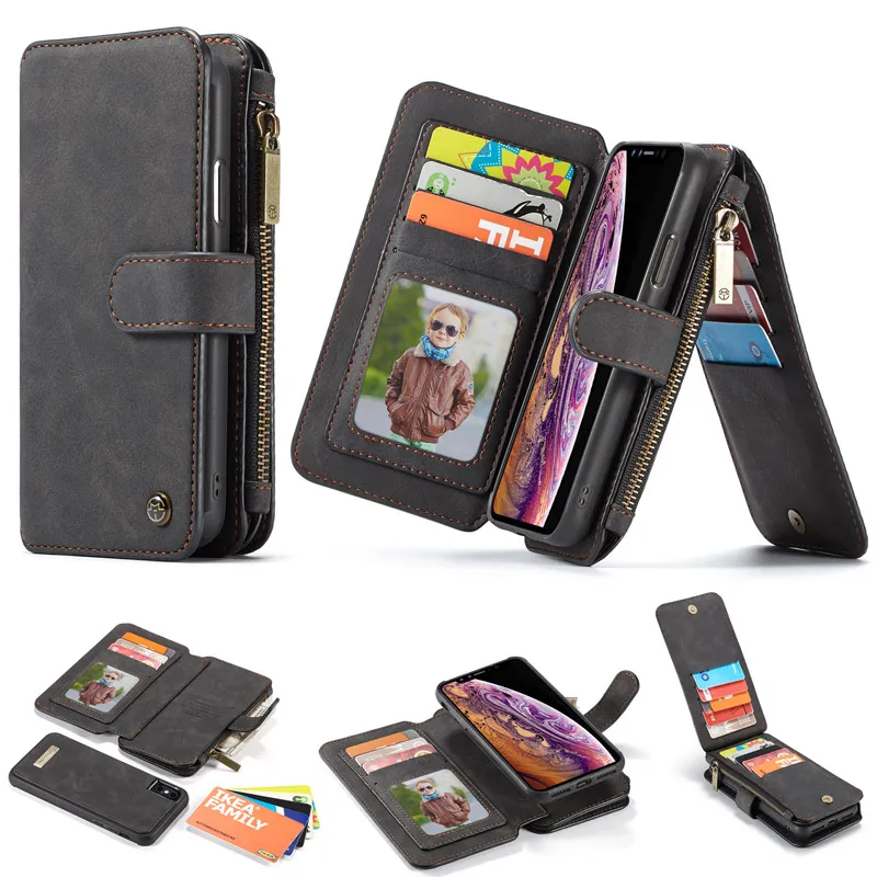 Caseme магнитный кошелек держатель карты кожаный чехол для телефона для iPhone 13 12 11PRO MAX XS XR 8 7 6S PLUS