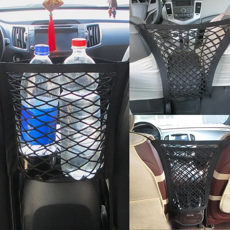 Car Organizer C 29*27cm Seat Back Storage Bag Net Pocket Block Net-double-sided Internal And Finishing Supplies