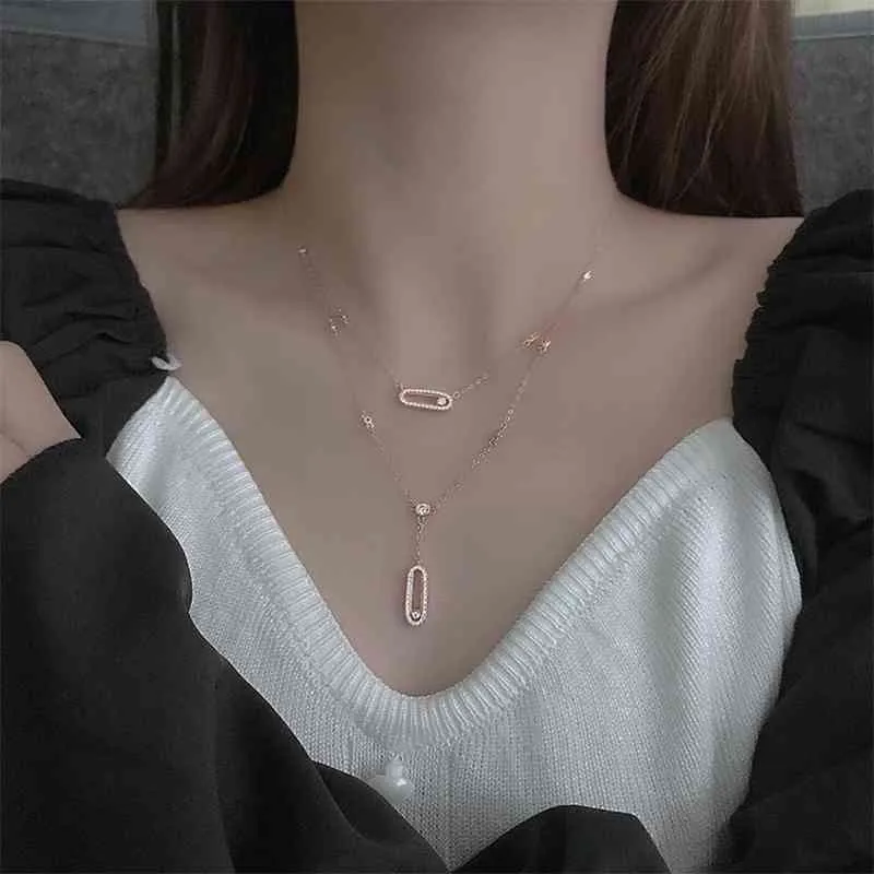 Necklace choker ladies sterling silver necklaces letter item pendant chokers jewelry Three colors available party gift