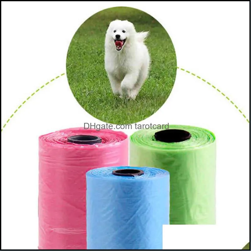 Biodegradable Pet Dog Poop Bag Zero Waste Bags Dispenser Pets Products Dogs PE Outdoor Cat Colorful Convenience Durable Firm ZJTL0147