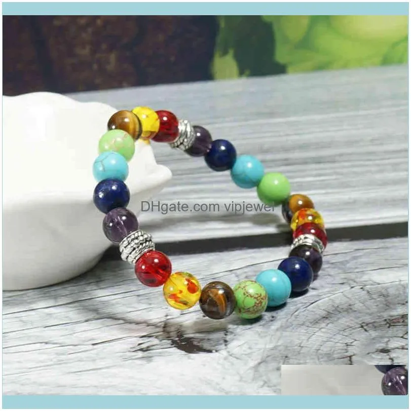 Wholesale Beaded Bracelets,7 Chakra Bracelet,crystal Gemstone Natural Stone Jewelry For Women Yoga Meditation