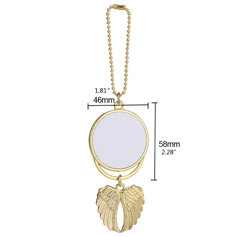 party favor Sublimation Blanks Double-sided Printing Angel Wing Car Hanger Pendant Ornament for Auto Interior Decoration
