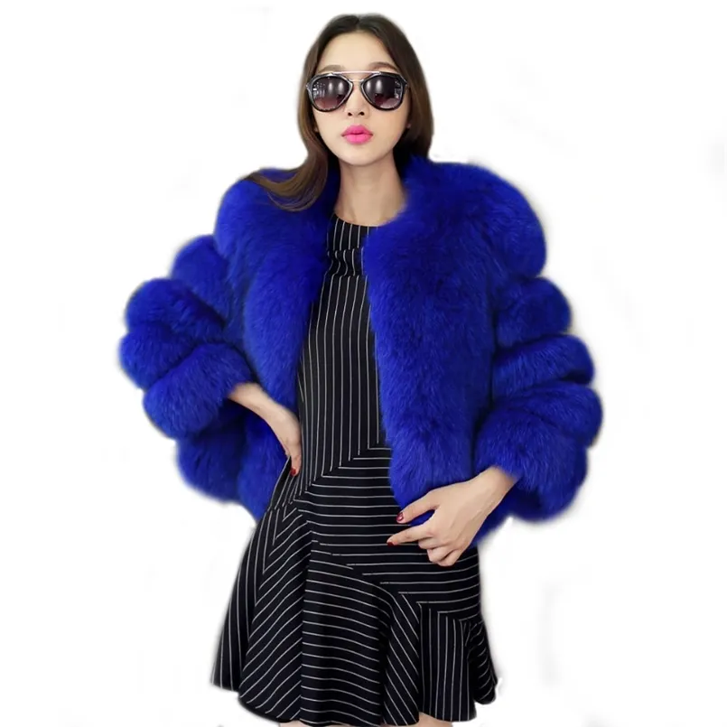 Mink Coats Women Winter Jacket Fashion Solid Faux Fur Coat Elegant Tjock Varm Ytterkläder Kort Fake Fur Jackor 211213