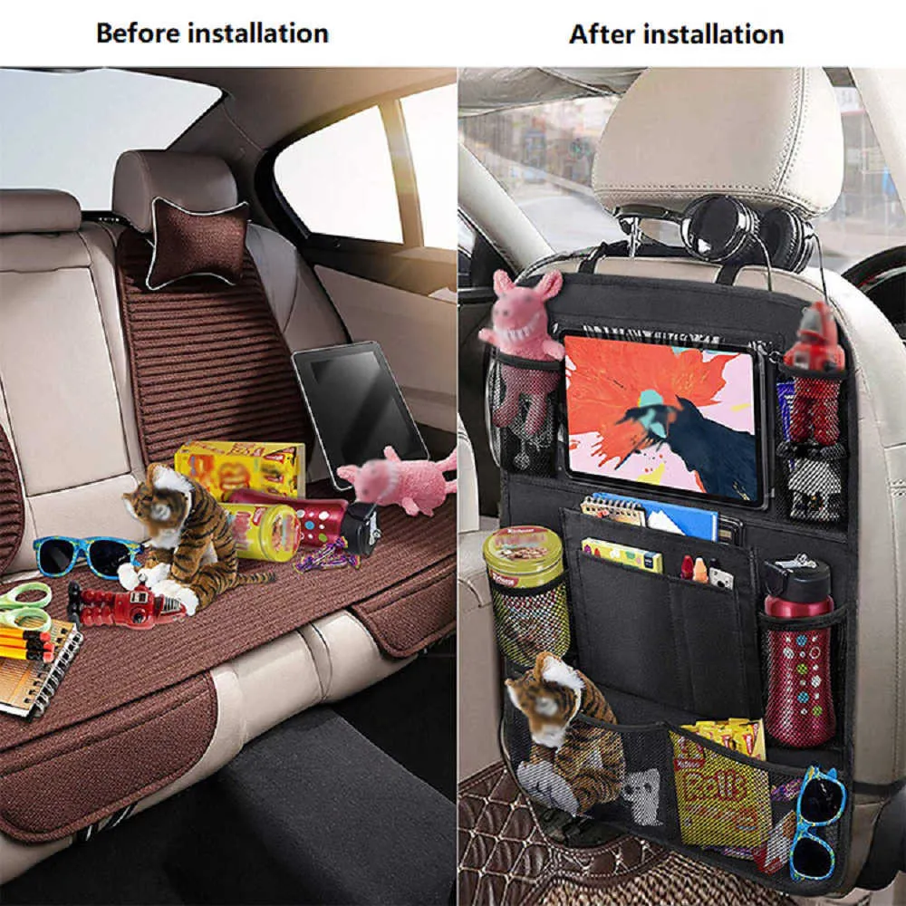 Organizer per schienale universale per auto borsa portaoggetti multasche porta Tablet accessori interni per automobili stivaggio riordino