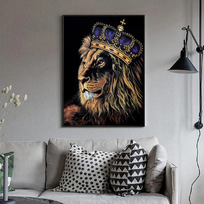 Colorful Graffiti Lion Wall Art Canvas Prints For Home Decor From ...