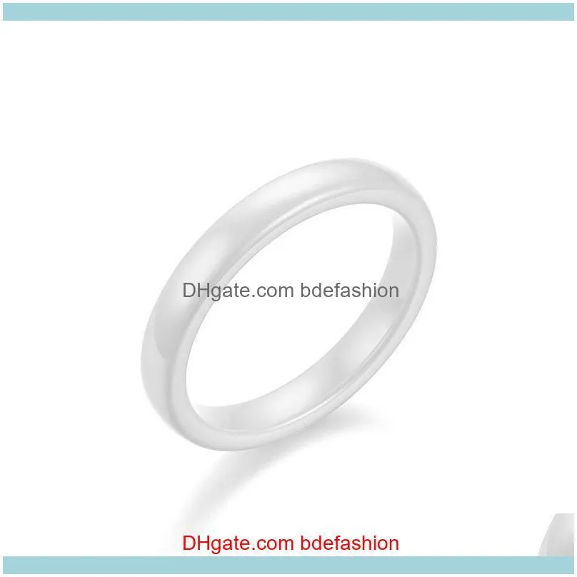 Wedding Rings 3mm Black White Ceramic Ring For Women Minimalist Beautiful Jewelry Cute Simple Gift Men