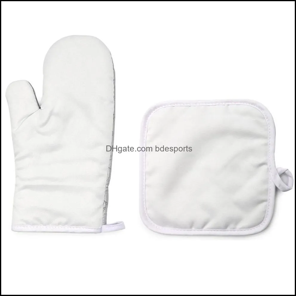 Oven Mitts Bakeware Kitchen, Dining & Bar Home Garden Sublimation Diy White Blank Canvas Pot Holder For Kitchen Cooking Bakinga48 Drop Deliv