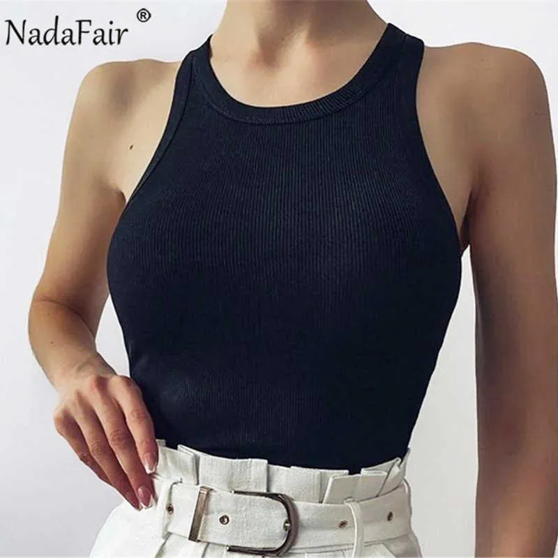 Nadafair Off Shoulder White Tank Tops Women Summer Casual Fitness Short Vest Candy Colors Knitted Y2K E Girl Sexy Crop Tops Y0824