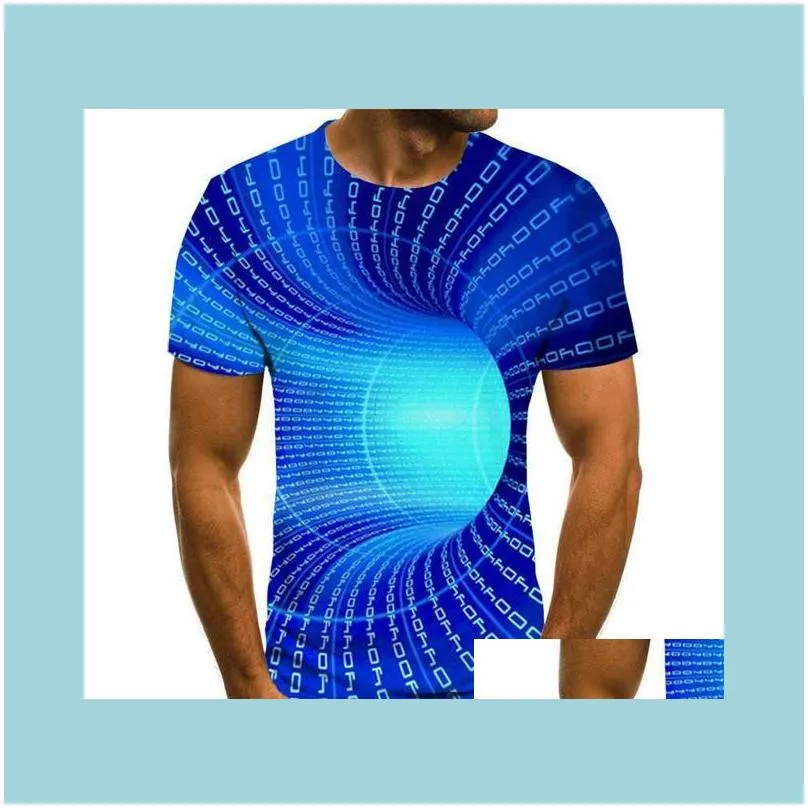 2021 Three-Dimensional Vortex Men Graphic T-Shirts Summer 3D Print Daily Casual Streetwear Cosplay Costume T Shirt Fashion Harajuku Top Tees Unisex