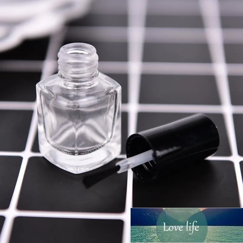 1 pc 5ml transparente estilo simples vazio cosmético quadrado unha óleo polonês garrafa com uma tampa escova garrafas de armazenamento frascos de fábrica preço especialista design Qualidade mais recente