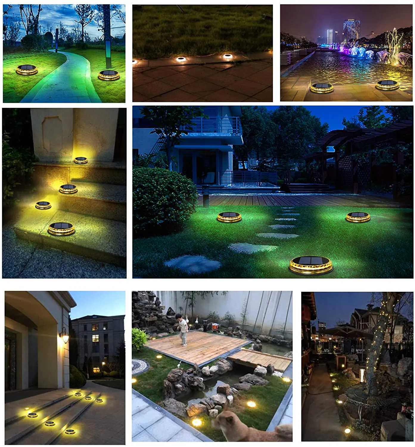 17 LED Solar Ground Lights Outdoor Solar Disk Lights Waterproof In Ground Lighting 8 Pack For Walkway Yard Garden Landscape From Fengjingxian1989 47.76 DHgate.Com