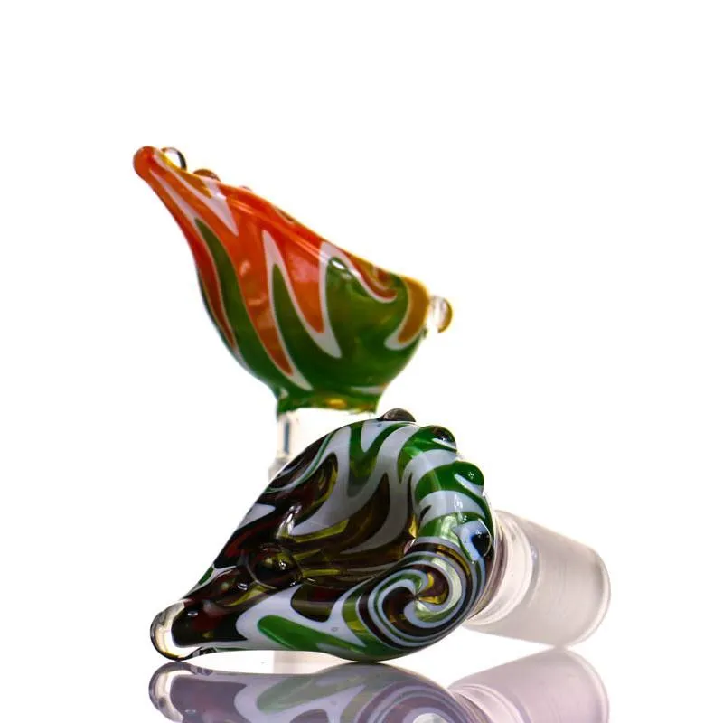 Ny trevlig l för glas bong "magisk lampa" design 14.518.8mm manlig gemensam rökskål grossist