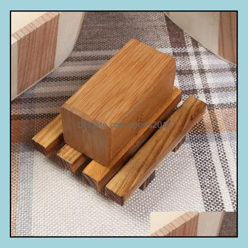 Wood Wooden Soap Dish Storage Tray Holder Bath Shower Plate Bathroom NEW Worldwide Store DHL Free LX1567