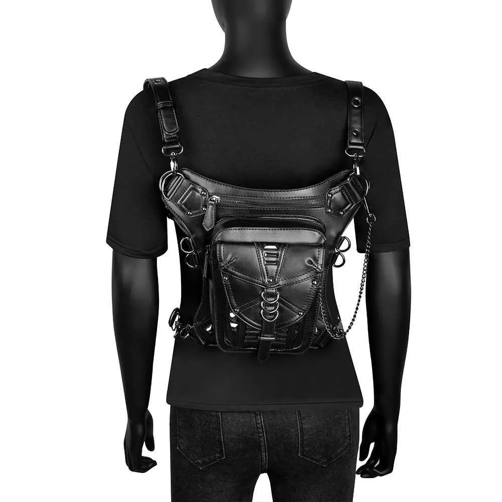 GearDuke Gothic Waist Bag For Bikers For Women And Men GearDuke Gothic Waist Bag For Bikers For Women And Men